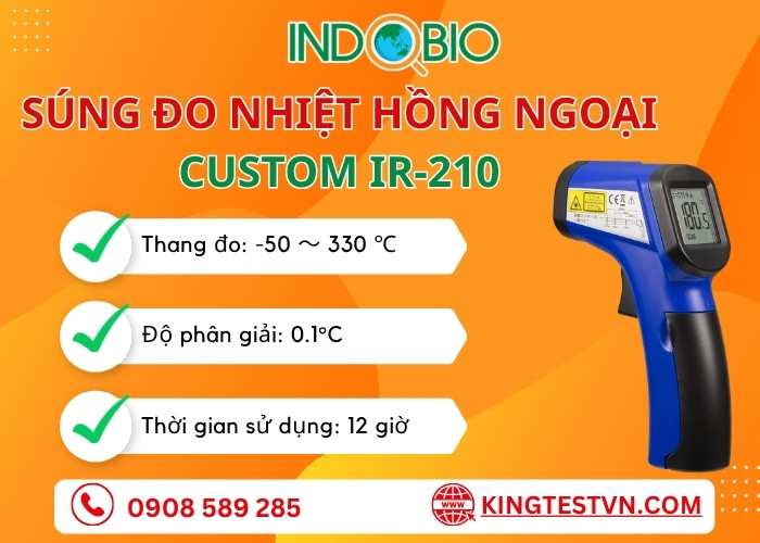 Tổng quan súng đo nhiệt hồng ngoại Custom IR-210